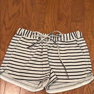 J.Crew Navy & Cream Striped Women's Shorts XXS